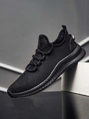 New Men's Shoes Lightweight Breathable Mesh Fashion Sneakers Black Walking Shoes   S101249 - TUZZUT Qatar Online Shopping