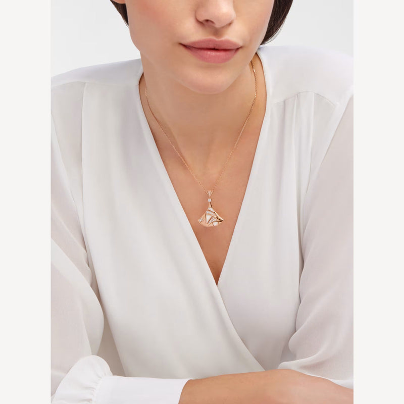 Dream Rose Gold Diamond Pendant Necklace BV7600 - TUZZUT Qatar Online Shopping