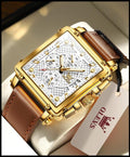 Top Brand Men's Watches Luxury Square Quartz Wrist Watch Original Waterproof Luminous Chronograph Watch for Men Relogio S4608306