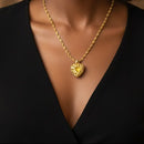 Gold Color Necklace for Women's b-95517 - TUZZUT Qatar Online Shopping