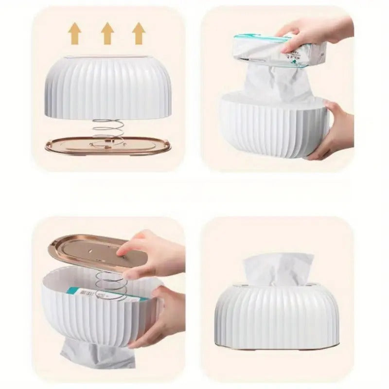 Sriped Tissue Box 1072250 - TUZZUT Qatar Online Shopping