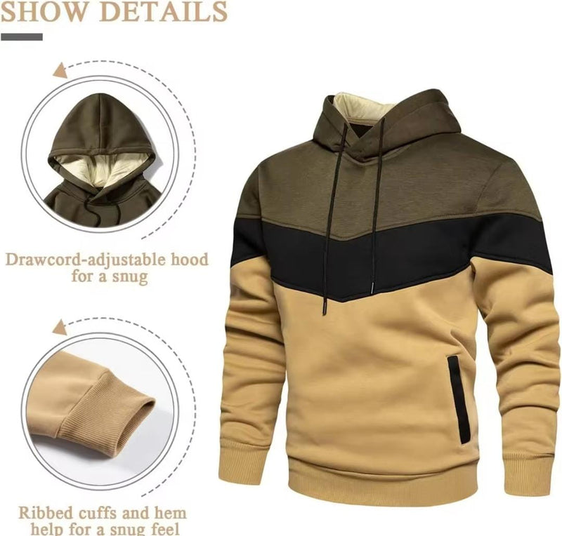 Men's Novelty Color Hoodie Sweatshirt and Pants Set S1135697