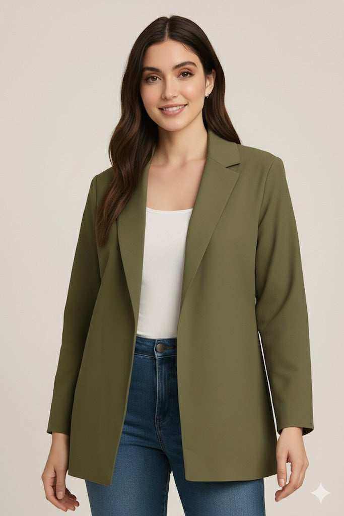 Autumn Korean Style Solid Suits Casual Button Long Sleeve Fashion Coats  127575 - TUZZUT Qatar Online Shopping