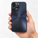 I Phone 14 pro Max Premium Dark Navy Blue Metallic Finish Phone Case – Triple Camera Design MF1957