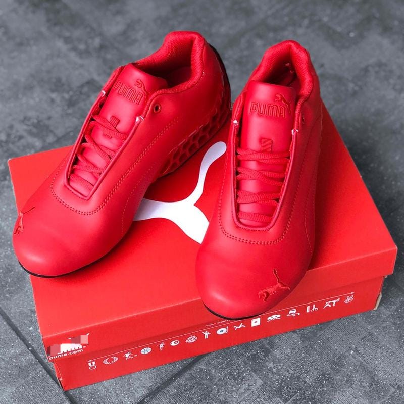 Red Leather Racing shoes 304946 - TUZZUT Qatar Online Shopping