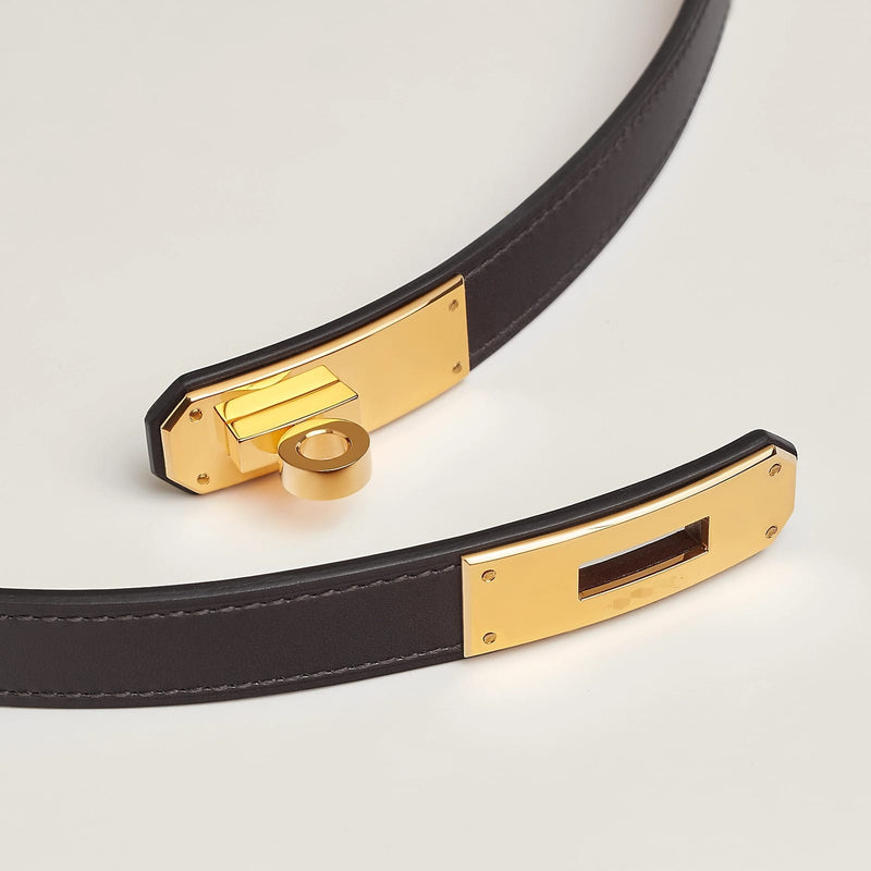 Leather belt in Epsom calfskin with Kelly buckle B0071 - TUZZUT Qatar Online Shopping