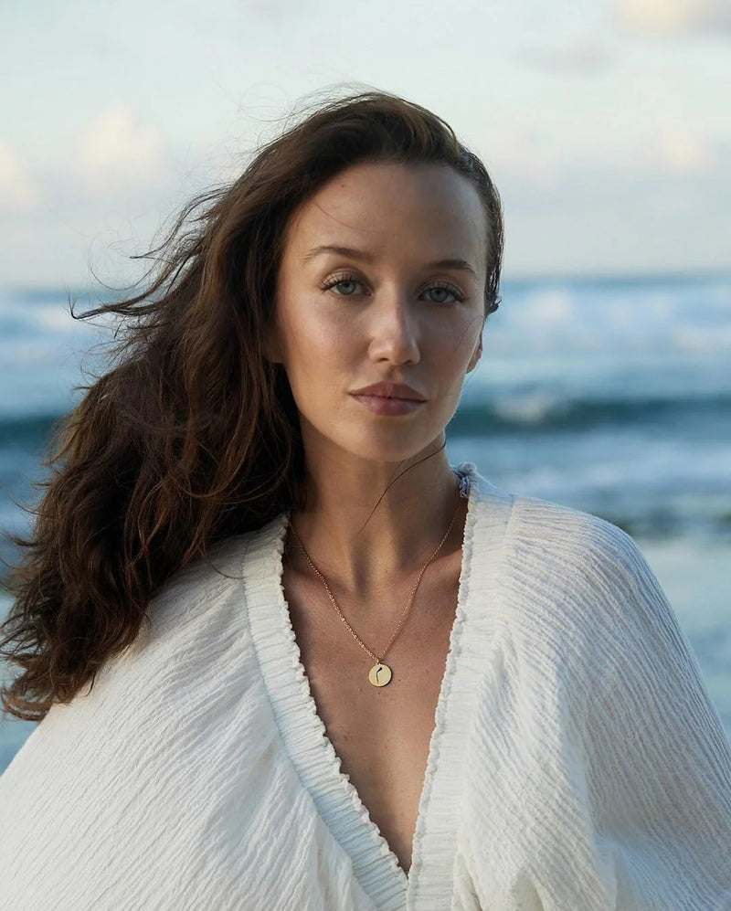 Arabic Letter Necklace and Earrings Set JS29