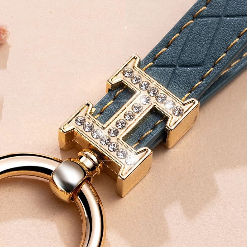 Luxury Diamond Leather Keychain KC32176 Luxury Diamond Leather Keychain KC32176