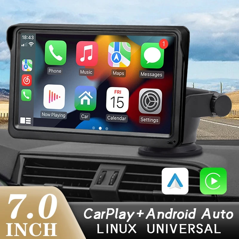 7 inch CarPlay Android Auto Car Radio Multimedia Video Player  Portable Touch Screen With USB AUX