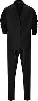 Men's Suit Jacket + Loose Casual Trousers    S470329 - TUZZUT Qatar Online Shopping