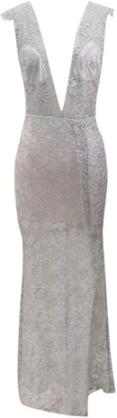 Women V Sleeveless Neckless Long Dress   B-45205 - TUZZUT Qatar Online Shopping