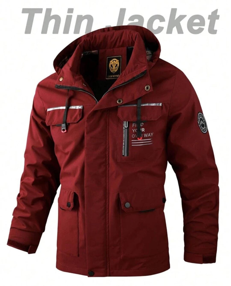 Casual Outdoor Jacket, Sports Style Windproof, Windbreaker, For Men 503682 XL - TUZZUT Qatar Online Shopping