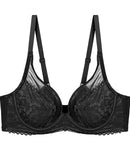 Woman Sexy Lace Underwire Cute Push Up Strappy Embroidered Mesh Sheer Lingerie Set   B8813 - TUZZUT Qatar Online Shopping