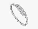 Serpenti Viper White Gold Diamonds Bracelet BV7700 - TUZZUT Qatar Online Shopping