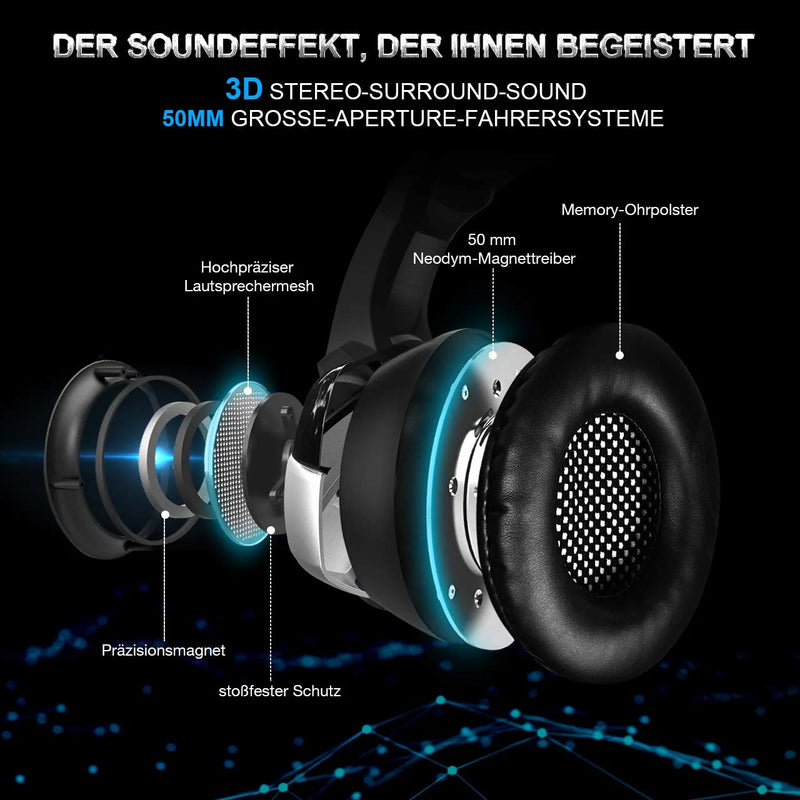 Onikuma K5 Gaming Headset  with Microphone, 7.1 Surround Sound, Noise Canceling for PS4, Xbox One, Laptop, PC - Tuzzut.com Qatar Online Shopping