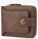 Men's Durable Leather Wallet for Men Large Capacity with Zip Coin Pocket 3540564 - TUZZUT Qatar Online Shopping