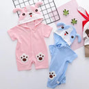 Baby Cartoon Print Short Sleeve Open-Crotch Romper 1610684 - TUZZUT Qatar Online Shopping