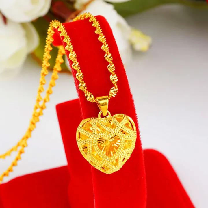 Heart Necklaces For Women Girls Jewellery Gifts Love Charm Pendant Chain Bridal S4886973 - Tuzzut.com Qatar Online Shopping