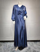 Women Satin Silk,2 Piece Evening Long Dress   B200281 - TUZZUT Qatar Online Shopping