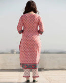 Women Cotton Mix Floral Printed Kurta Pant Dupatta Set - TPS459 - TUZZUT Qatar Online Shopping