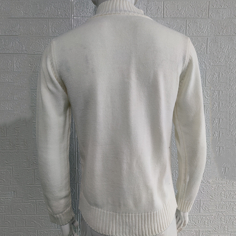Men's Sweater Slim Fit Cardigan Knitted Single Breasted Button Winter Stand Collar Cardigan S4450721 Men's Sweater Slim Fit Cardigan Knitted Single Breasted Button Winter Stand Collar Cardigan S4450721