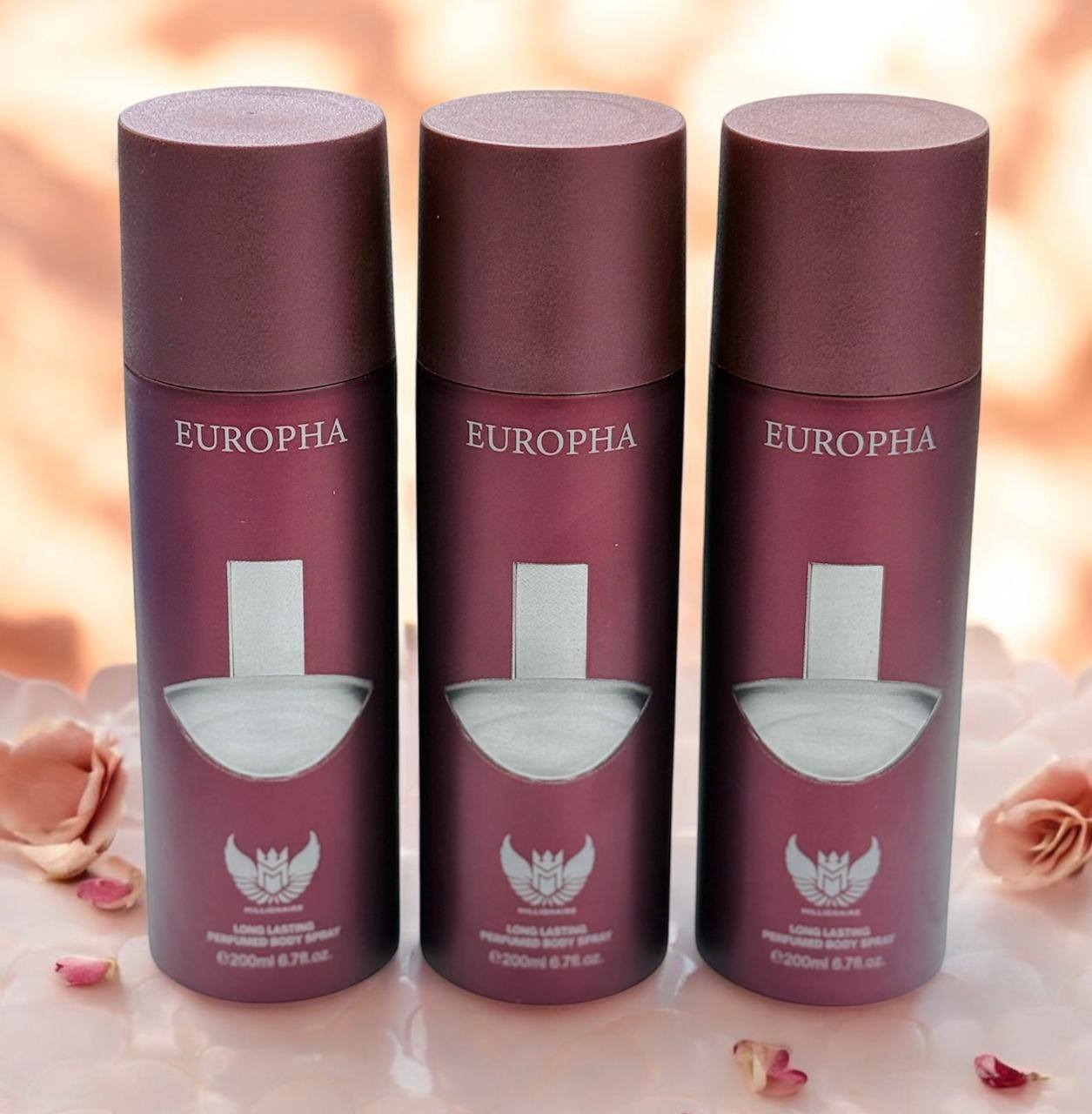 EUROPHA Millionaire Long Lasting Perfumed Body Spray 200ml EUROPHA Millionaire Long Lasting Perfumed Body Spray 200ml