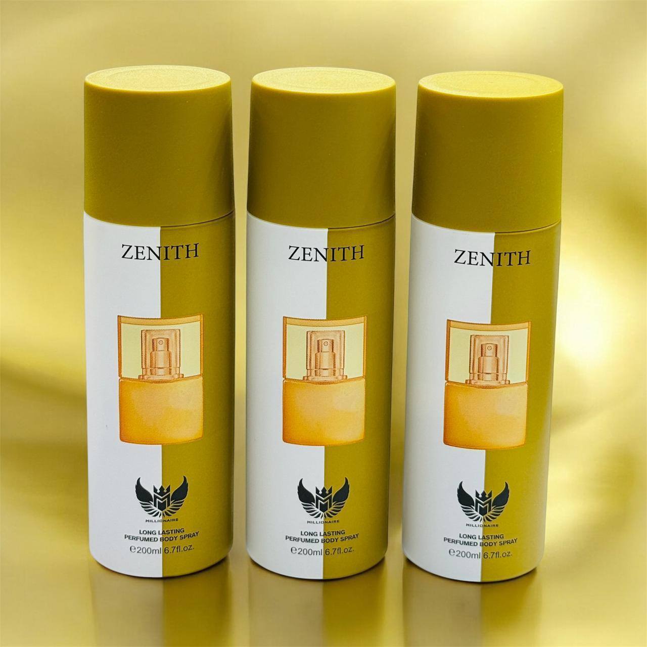 ZENITH Millionaire Long Lasting Perfumed Body Spray 200ml ZENITH Millionaire Long Lasting Perfumed Body Spray 200ml