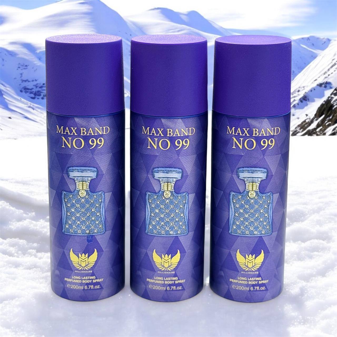 MAX BAND NO 99 Millionaire Long Lasting Perfumed Body Spray 200ml MAX BAND NO 99 Millionaire Long Lasting Perfumed Body Spray 200ml