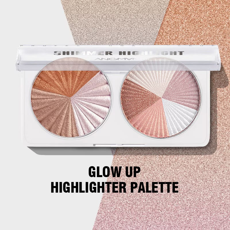 Highlighter Double-disc Mixed Color High Gloss Face Bronzer Highlighter Shimmer Powder 407743 Highlighter Double-disc Mixed Color High Gloss Face Bronzer Highlighter Shimmer Powder 407743