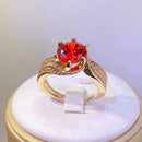 Love Rose Red Moissanite Ring FR363 - TUZZUT Qatar Online Shopping