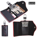 Contacts Genuine Leather Car Key Case Card ID Holder Wallet Keyring Keychain 1004H - Tuzzut.com Qatar Online Shopping