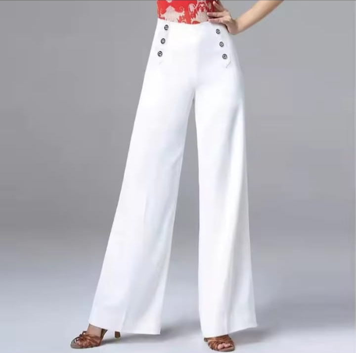 Women's 6-Button Trousers, Casual Work Office Basic Flare Dress Pants, High Waist Straight-Leg Long Pants B200297 Women's 6-Button Trousers, Casual Work Office Basic Flare Dress Pants, High Waist Straight-Leg Long Pants B200297