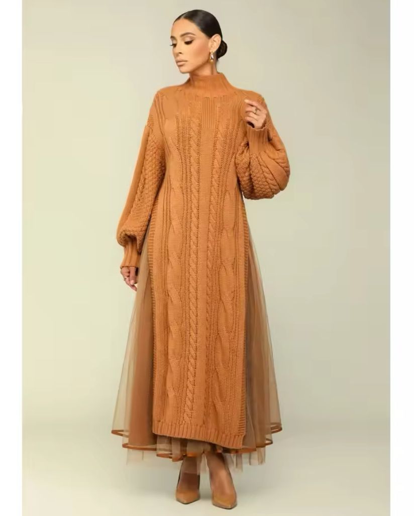 Women Knitting Abayas Dresses 984176 L