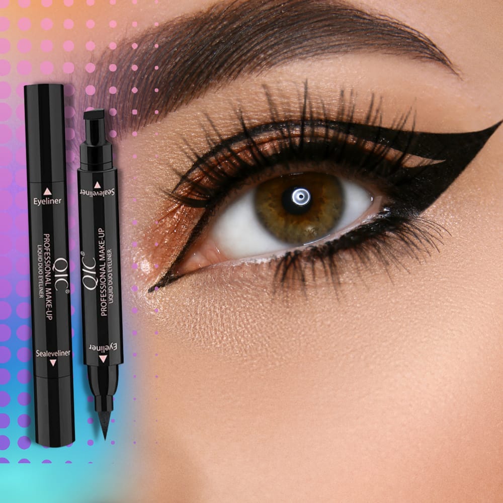 QIC Q614 Double Head Seal Black Eyeliner Long-lasting Waterproof Eye Liner S568311 QIC Q614 Double Head Seal Black Eyeliner Long-lasting Waterproof Eye Liner S568311