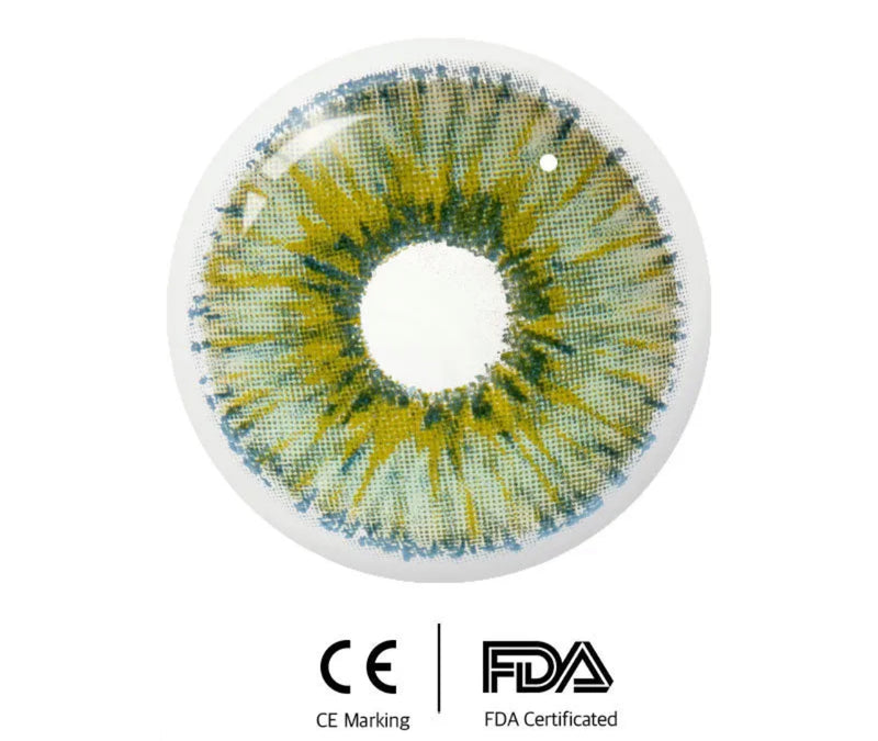 Unibling Star Light Green Contact Lenses for Eyes (1 Pair) - TUZZUT Qatar Online Shopping