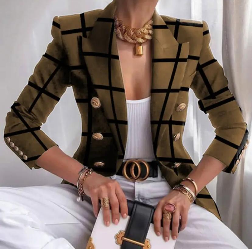 Long Sleeve Buttons Casual Work Office Jacket L 025483174 Long Sleeve Buttons Casual Work Office Jacket L 025483174