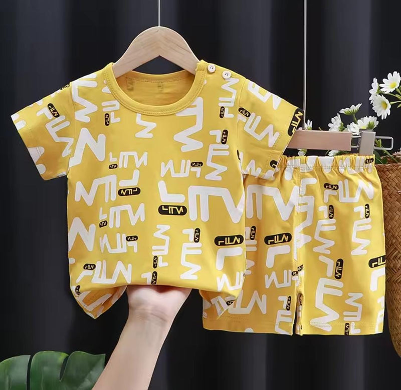 Kids T-Shirt + Shorts Summer Set   1594528 - TUZZUT Qatar Online Shopping