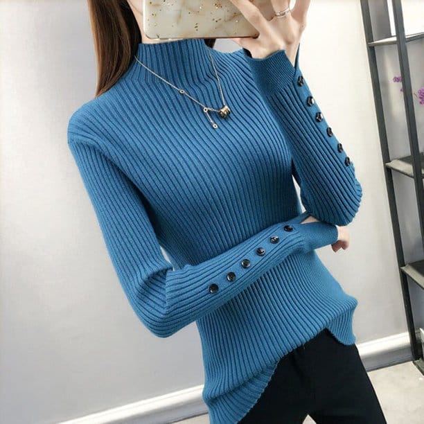 Autumn Winter Warm knit sweater Femme Turtleneck Pullovers Sweaters Long Sleeve Slim Oversize Korean Womens Sweater S2638341