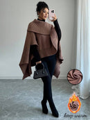 Womens Winter Cape Sweater 68332 - TUZZUT Qatar Online Shopping