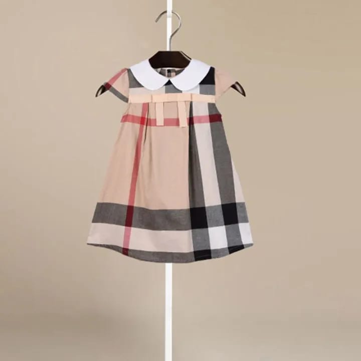 High quality baby girls plaid dress short sleeve cotton fabric princess dress kids 3-4Y S313891 High quality baby girls plaid dress short sleeve cotton fabric princess dress kids 3-4Y S313891