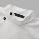 Solid Color Stand Collar Cap-Sleeve Shirts M 84523 - TUZZUT Qatar Online Shopping