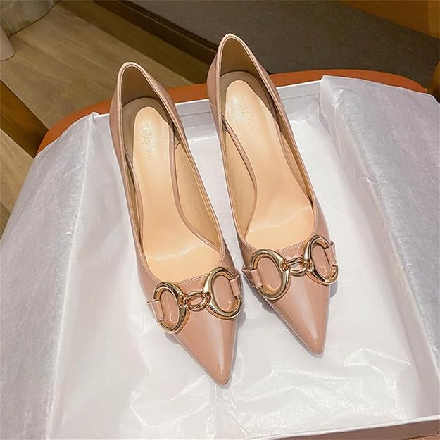 Patent Leather High-Heeled Shoes S4422064 - TUZZUT Qatar Online Shopping