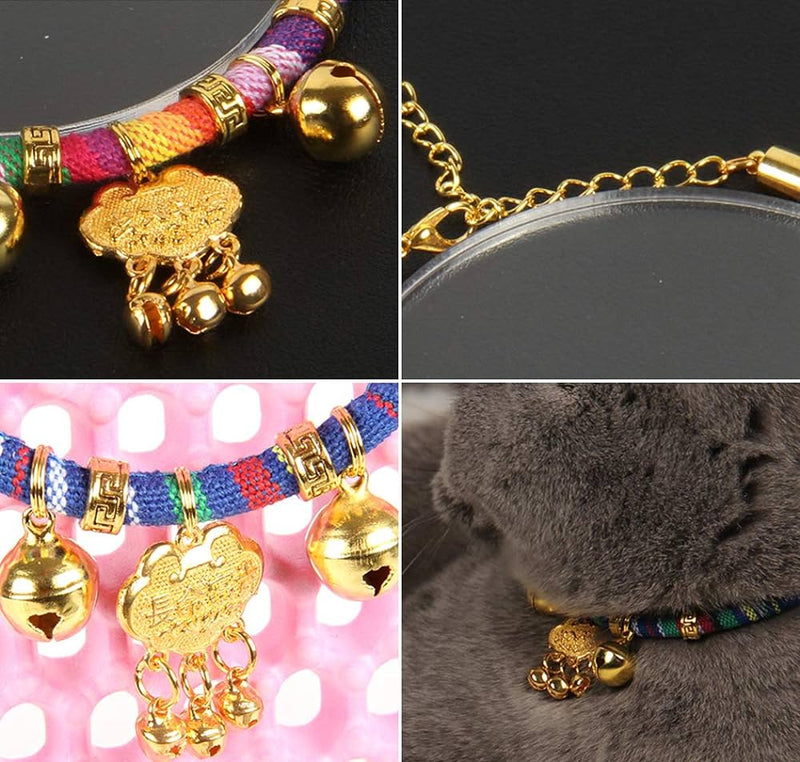 Handmade Cat Collars Colorful Ethnic Style Bells Pet Jewelry S1790539 - TUZZUT Qatar Online Shopping