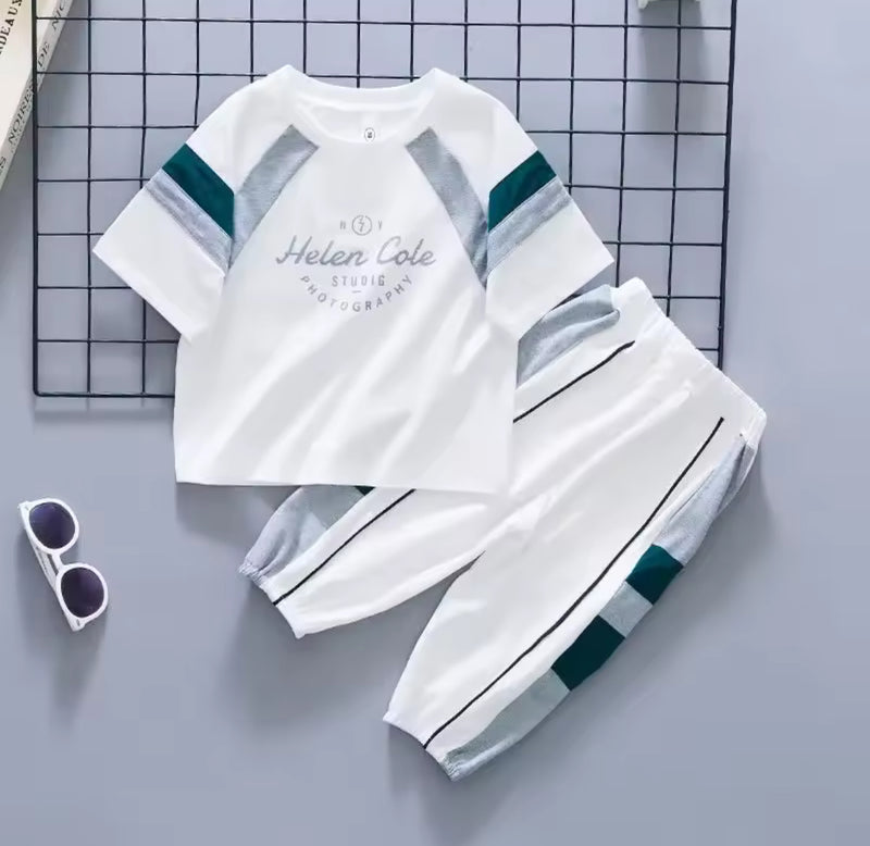 Children's Cool Loose Fit Sportswear Korean Edition Baby Short Sleeve T-shirt 1596844 - TUZZUT Qatar Online Shopping