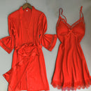 2 Pcs Women 's Long Sleeve Night Set XL 500003 - TUZZUT Qatar Online Shopping