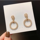 Circle Earrings Fashion Pearl Earrings Rhinestone - Tuzzut.com Qatar Online Shopping