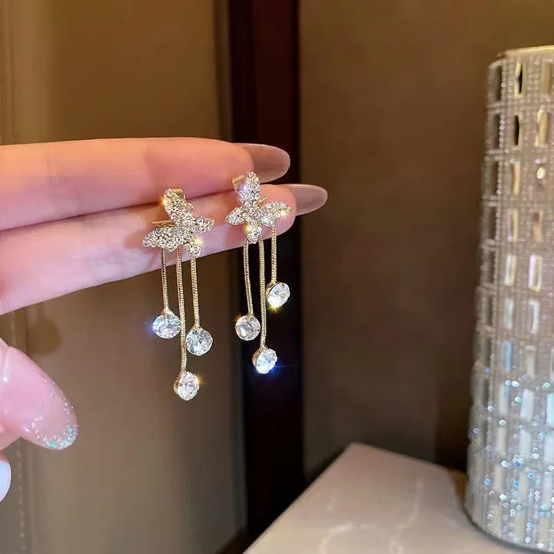 Butterfly Tassel Earrings For Women - Tuzzut.com Qatar Online Shopping