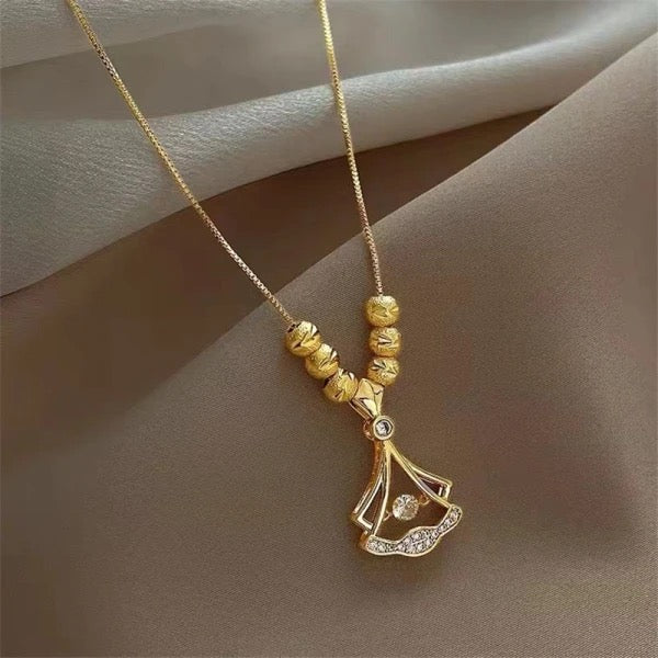 Zircon Pendant Necklace Women Light Luxury Temperament, Versatile Banquet Jewelry B-222930