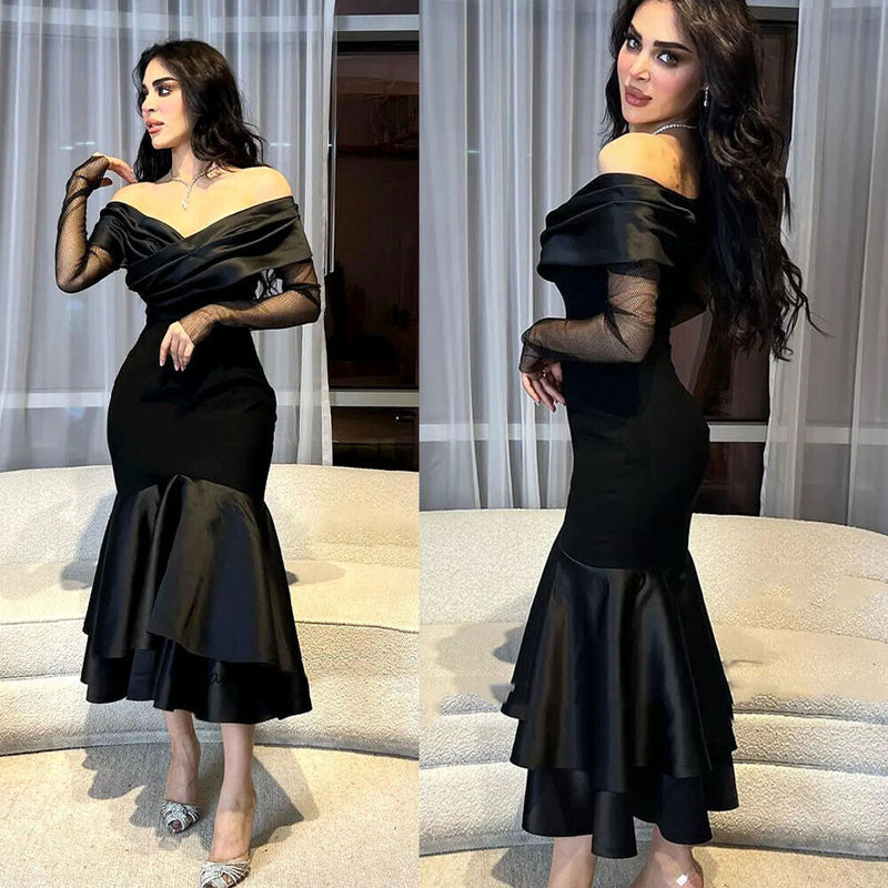 Womens Evening Dress Feathers Party Gown  47896 - TUZZUT Qatar Online Shopping