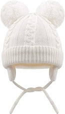 Duoyeree Toddler Winter Hat with Earflap Scarf Thick Warm Hat for Kids Skull Cap for Baby Girls Boys   17429502 - TUZZUT Qatar Online Shopping